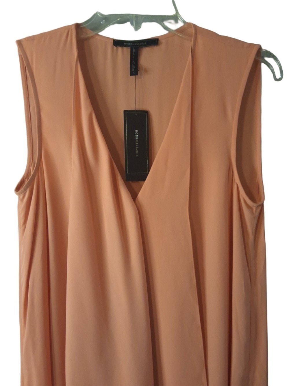 BCBGMAXAZRIA Tara Blush Draped Maxi Dress NWT Size Small - Picture 4 of 7